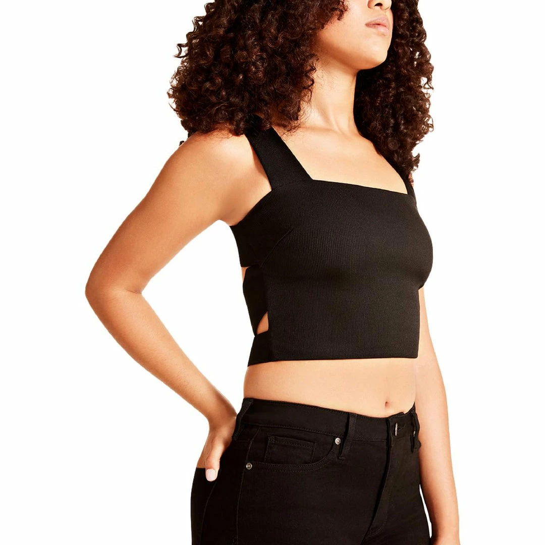 Flash Sale β Madden Girl π© Womens Cross Back Fitted Crop Top π 4 Flash Sale β Madden Girl π© Womens Cross Back Fitted Crop Top π - Image 2