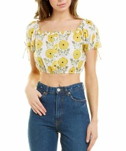 Discount 🎁 women Celina Moon Short Sleeve Crop Top 🛒
