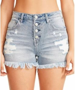 Outlet 🔔 Madden Girl 👩 Womens High Rise Jean Cutoff Shorts 🥰