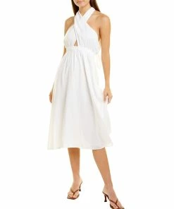 Deals ⌛ women Celina Moon Halter Midi 👗 Dress ✨