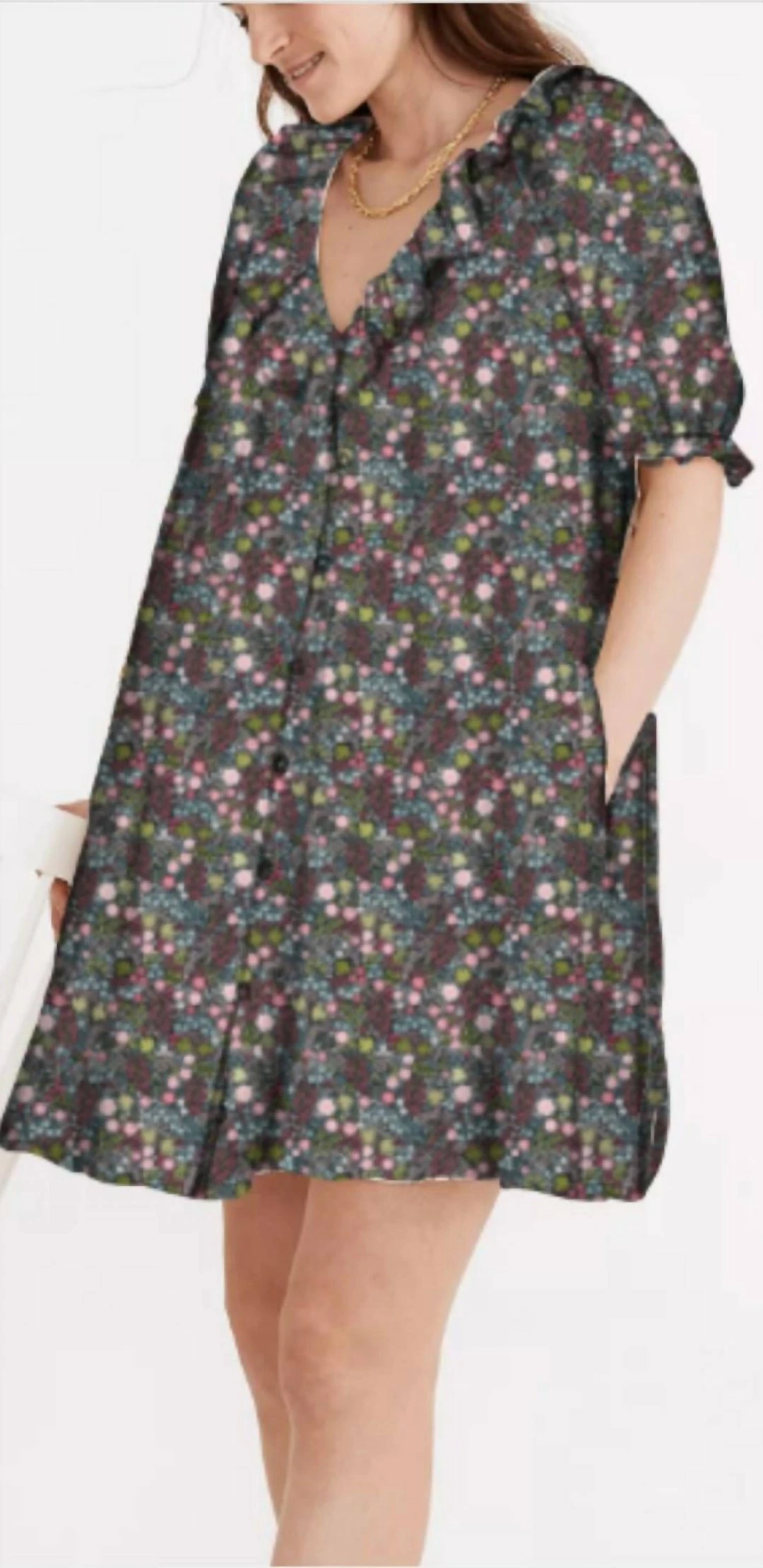 Budget π Celina Moon π© women Floral V-Neck Mini π Dress in Multi π 3 Budget π Celina Moon π© women Floral V-Neck Mini π Dress in Multi π