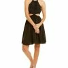 Outlet 🌟 women Celina Moon Halter Mini 👗 Dress 👏