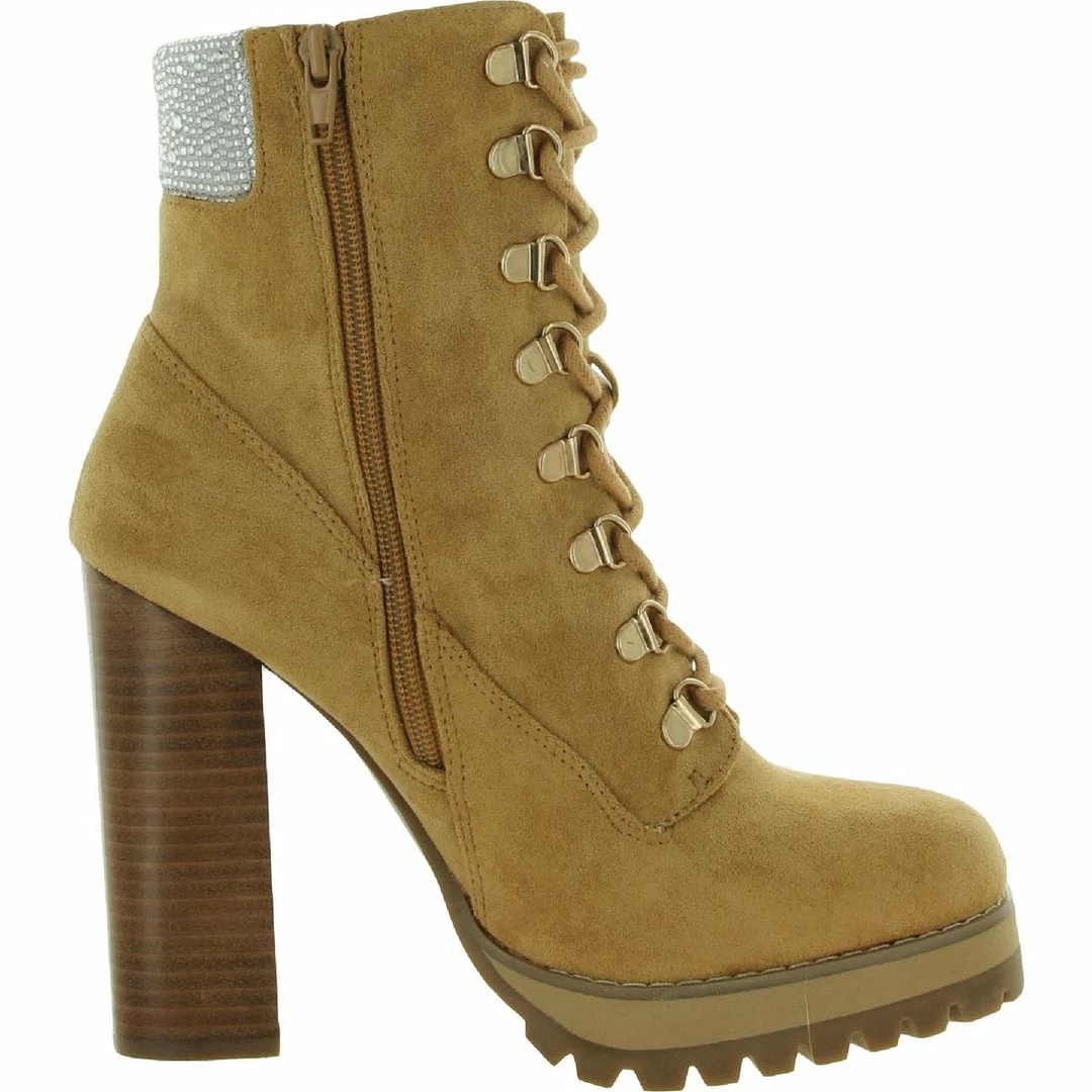 Cheap π Madden Girl Train-R π© Womens Faux Suede Rhinestone Combat & Lace-up π₯Ύ Boots π 4 Cheap π Madden Girl Train-R π© Womens Faux Suede Rhinestone Combat & Lace-up π₯Ύ Boots π - Image 2
