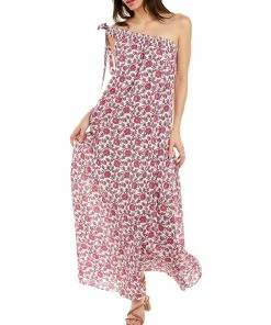 Best Pirce 💯 women Celina Moon One-Shoulder Maxi 👗 Dress 😀