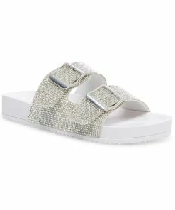 Hot Sale ⭐ Madden Girl Teddy 👩 Womens Slip On Flats Pool Slides 😀