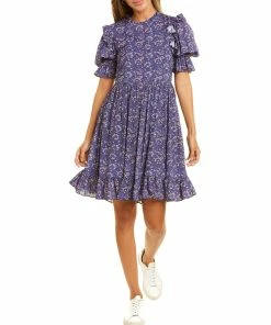 New 🎁 women Celina Moon Puff Sleeve Mini 👗 Dress 🧨