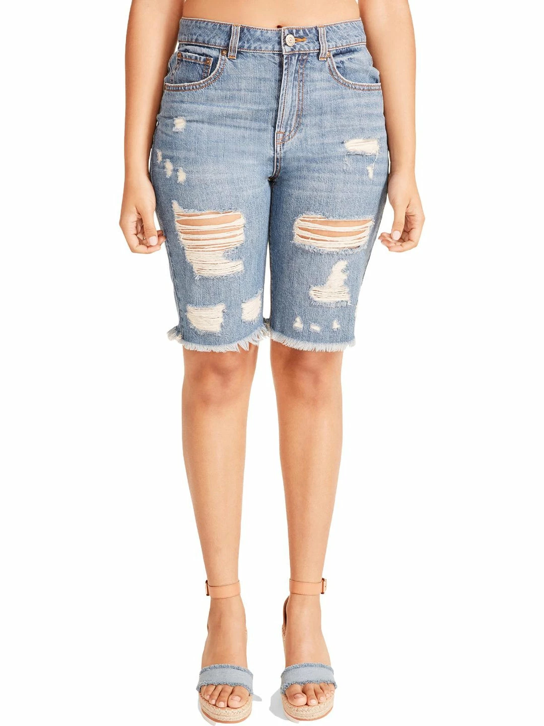 Brand new β¨ Madden Girl Maggie π© Womens Denim Knee-Length Cutoff Shorts π― 4 Brand new β¨ Madden Girl Maggie π© Womens Denim Knee-Length Cutoff Shorts π― - Image 2