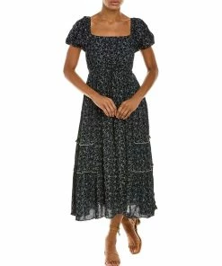 Celina Moon Shop 23 Top 10 🎁 women Celina Moon Tiered Midi 👗 Dress 🔥