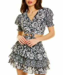 Hot Sale 😀 women Celina Moon Tie-Front Blouse 👏