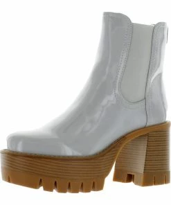 Best Pirce 🤩 Madden Girl Gotchaa 👩 Womens Patent Stretch Chelsea 🥾 Boots 🎁