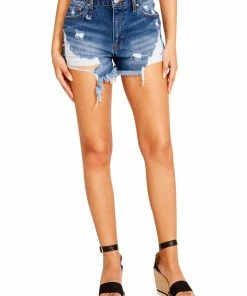 Flash Sale 🌟 Madden Girl Juniors 👩 Womens Distressed High Rise Cutoff Shorts 😍