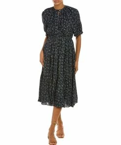 Celina Moon Shop 25 Promo 🧨 women Celina Moon Tiered Midi 👗 Dress ✔️