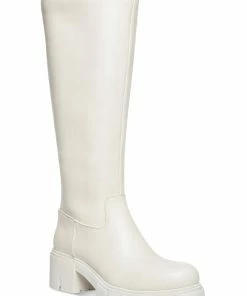 Best Sale 💯 Madden Girl Tanggo 👩 Womens Faux Leather Lug Sole Knee-High 🥾 Boots 🔥