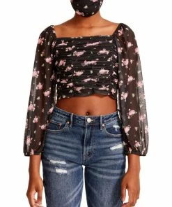 Best reviews of 🎉 Madden Girl 👩 Womens Ruched Short Cropped 🎁