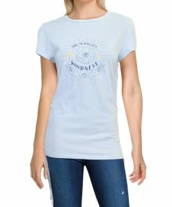 Celina Moon Shop 44 Outlet 🎉 Madden Girl Juniors 👩 Womens Knit Ruched Graphic T-Shirt ✔️