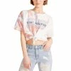 Hot Sale 🧨 Madden Girl Juniors 👩 Womens Tie-Dye Knot Front Pullover Top ✨