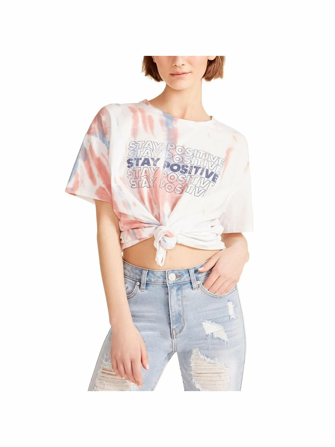 Hot Sale 𧨠Madden Girl Juniors π© Womens Tie-Dye Knot Front Pullover Top β¨ 3 Hot Sale 𧨠Madden Girl Juniors π© Womens Tie-Dye Knot Front Pullover Top β¨