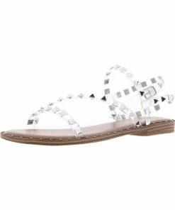 Coupon 😍 Madden Girl Flight 👩 Womens Open Toe Studded Flat 🩴 Sandals 🎉