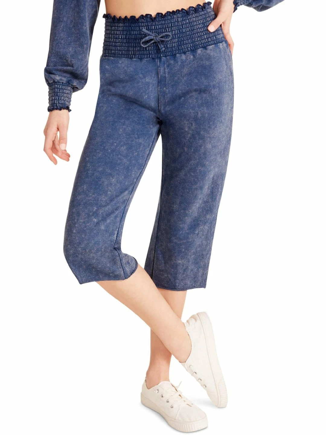 Buy π₯° Madden Girl Juniors π© Womens Knit Smocked Cropped Pants π₯ 3 Buy π₯° Madden Girl Juniors π© Womens Knit Smocked Cropped Pants π₯