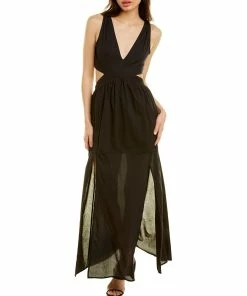 Best deal 🥰 women Celina Moon Cinched Shoulder Sleeveless Maxi 👗 Dress 🎉