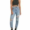 Best Pirce 👍 Madden Girl Juniors Sunday 👩 Womens Distressed High Rise Jogger 👖 Jeans 😀