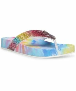 Buy 👏 Madden Girl Lola R 👩 Womens Embellished Footbed Thong 🩴 Sandals ✔️