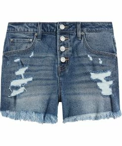 Coupon ⌛ Madden Girl Vintage 👩 Womens High Rise Denim Cutoff Shorts ✨