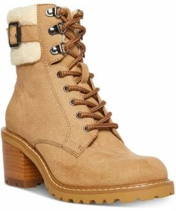 Buy 🎁 Madden Girl Jansenn 👩 Womens Microfiber Faux Fur Combat & Lace-up 🥾 Boots ⌛