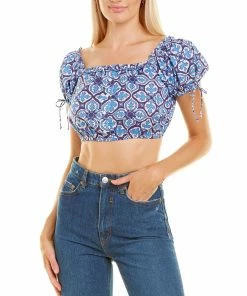 Cheapest 😀 women Celina Moon Short Sleeve Crop Top ⌛