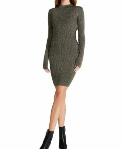 Discount 😍 Madden Girl Juniors 👩 Womens Ribbed Mini Bodycon 👗 Dress 🔔