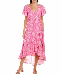 Wholesale 😉 women Celina Moon Ruffle Wrap 👗 Dress 🧨