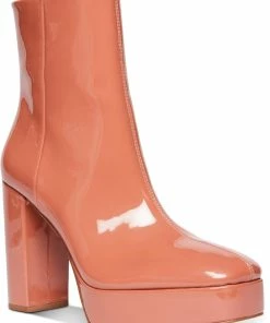 Flash Sale 😉 Madden Girl Autum 👩 Womens Patent Square Toe Mid-Calf 🥾 Boots 🌟