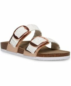 Best deal ⌛ Madden Girl Bonus 👩 Womens Slides Buckle Footbed 🩴 Sandals 👍